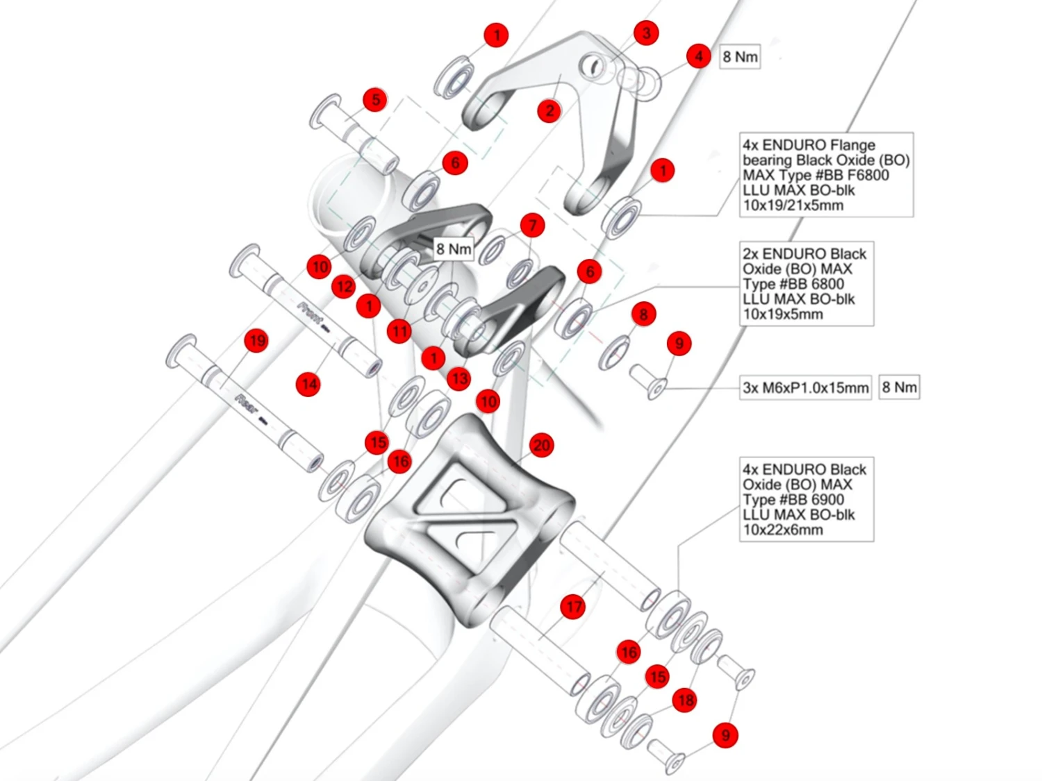 BMC Composants De Suspension Fourstroke / FS01 2023 - 30004131 3 BMC Composants De Suspension Fourstroke / FS01 2023 - 30004131